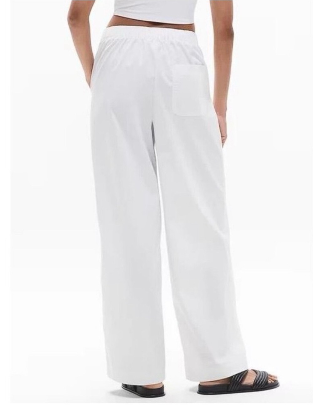 NWT Athleta Drift Poplin Pant in white size XL - Picture 3 of 9